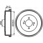 Тормозной барабан Bosch JUGOR2Y 0 986 477 074 338492 DB14 9