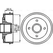 Тормозной барабан Bosch 338493 0 986 477 076 DB 151 0FLI9V