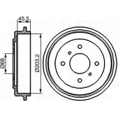 Тормозной барабан Bosch D B207 Nissan IKOSS 0 986 477 136