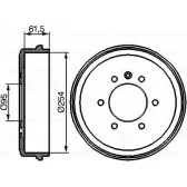 Тормозной барабан Bosch Opel Frontera (A) 1 Кроссовер 2.5 TDS 115 л.с. 1996 – 1998 DB21 6 7S2FDYP 0 986 477 145