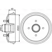 Тормозной барабан Bosch DJKMT9 0 986 477 190 D B261 Ford Escort 7 (FA, GAL, ABL) Хэтчбек 1.8 Endura TD 90 л.с. 1995 – 1998