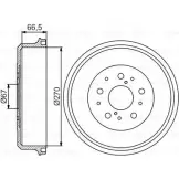 Тормозной барабан Bosch 0 986 477 224 5FDZPL 338620 DB29 5