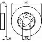 Тормозной диск Bosch E1 90 R -02C0371/0033 0 986 478 234 338798 BD186