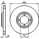 Тормозной диск Bosch 338987 PEU4XJ 0 986 478 522 BD 445