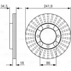 Тормозной диск Bosch 340020 0 986 479 847 B D201 409D682