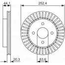 Тормозной диск Bosch 0Y7UM Ford Scorpio 2 (FE, GFR, GGR) Универсал 2.0 i 115 л.с. 1994 – 1998 0 986 479 887 B D524