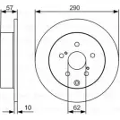 Тормозной диск Bosch B D1283 35LKA0 Toyota Corolla Verso (AR10) 1 Минивэн 2.2 D 4D (AUR10) 136 л.с. 2005 – 2009 0 986 479 989