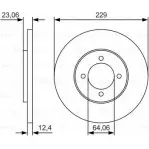 Тормозной диск Bosch E11 90R-02C01123/26789 BD2293 0 986 479 T67 340543