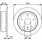 Тормозной диск Bosch E1 90R-02C0357/0956 BD2358 340594 0 986 479 U30