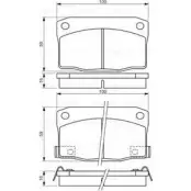 Тормозные колодки, дисковые, комплект Bosch 342436 BP1379 21057 0 986 494 455