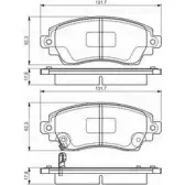 Тормозные колодки, дисковые, комплект Bosch 0 986 495 132 23088 BP1497 342695