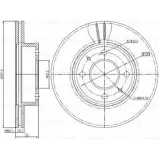 Тормозной диск Bosch DFD1 008 0 986 BB4 309 344774 4BH2YS