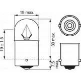 Лампа накаливания R5W BA15S 5 Вт 24 В BOSCH 24V 5W R5W TRUCKLIGHT HEAVY DUTY 350416 E1 2DT 1987302511