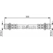 Тормозной шланг Bosch 1 987 476 107 BH 717 Honda Civic 7 (ES, ET) Седан 2.0 (ET1) 160 л.с. 2003 – 2005 P8HW6