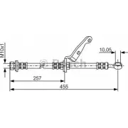 Тормозной шланг Bosch H2064 Honda CR-V 1 (RD) Кроссовер 2.0 16V 4WD (RD1. RD3) 147 л.с. 1999 – 2002 BH86 6 1 987 476 206