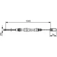 Трос ручника Bosch F9A6UU BC23 8 353528 1 987 477 334
