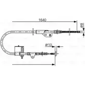 Трос ручника Bosch 75AWKG 353859 1 987 477 752 BC 606