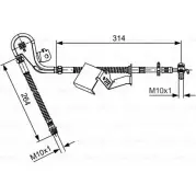 Тормозной шланг Bosch BH135 7 Citroen C6 1 (TD, PF3) 2005 – 2012 DEUJY 1 987 481 471