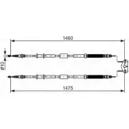 Трос ручника Bosch Opel Corsa (D) 4 Хэтчбек 1.7 CDTI (L08. L68) 130 л.с. 2009 – 2014 TM7R4GL 1 987 482 198 BC109 2