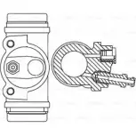 Рабочий тормозной цилиндр Bosch A4061 Toyota Hilux F 026 002 367 WC 2367