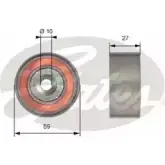 Ролик ремня ГРМ, обводной, паразитный GATES 412605 T42149 9QPB87H 0 KV1C