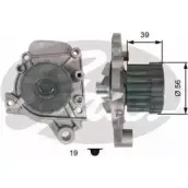 Водяной насос, помпа GATES 5VMKJ3 413674 WP0097 3Z6J SV6