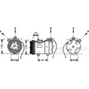 Компрессор кондиционера VAN WEZEL 0300K009 60 03K009 153D26 Audi 80 (B4, 8C5) 4 Универсал 2.3 E Quattro 133 л.с. 1991 – 1994