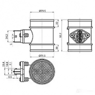 Расходомер воздуха CARGO 1424812824 181933 K5 ZX3 - Изображение 3