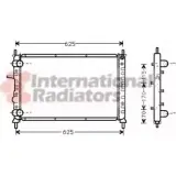 Радиатор охлаждения двигателя VAN WEZEL Fiat Multipla (186) 1 Минивэн 1.9 JTD 105 (186AxB1A) 105 л.с. 1999 – 2010 6T4 RGYQ D9NT4ZH 17002231