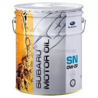 Моторное масло синтетическое Motor Oil 0W-20 SN, 20 л SUBARU K0225Y0274 1441174128 7 DNGV