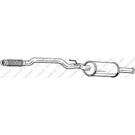 Предглушитель BOSAL I3 2MJQ0 3351642826112 282-611 Peugeot 407 1 (6E) Универсал