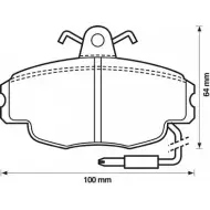 Тормозные колодки, дисковые, комплект Jurid 5713 27 571327D Renault Clio (BB, CB) 2 Хэтчбек 1.9 D (B/CB0J) 65 л.с. 2000 – 2001 6T5XGS