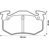 Тормозные колодки, дисковые, комплект Jurid Renault Megane (BA) 1 Хэтчбек 1.9 DCi 105 л.с. 1999 – 2003 571 335 EQQWROR 571335D