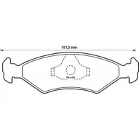 Тормозные колодки, дисковые, комплект Jurid 57 1914 571914D XFNX14 Ford Fiesta 4 (DX, JA, JB) Хэтчбек 1.1 50 л.с. 1995 – 1996