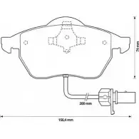 Тормозные колодки, дисковые, комплект Jurid 571982 21 938 Audi A6 (C5) 2 Универсал 3.0 218 л.с. 2001 – 2005 571982D