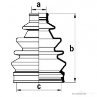 Пыльник шруса, ремкомплект HERTH+BUSS 7X K0I 4029416042318 j2862002 624028