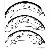 Барабанные тормозные колодки, комплект HERTH+BUSS 24 TZV7 4029416054410 627085 j3501043 - Изображение 2