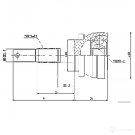 Шрус приводного вала, комплект HERTH+BUSS 2HE71U U j2821014 623648 4029416040512 - Изображение 2