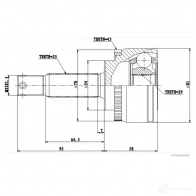 Шрус приводного вала, комплект HERTH+BUSS XN3 MY j2825130 623865 4029416199708 - Изображение 2