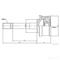 Шрус приводного вала, комплект HERTH+BUSS 4029416102678 623893 T6RG DAR j2826013