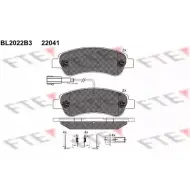 Тормозные колодки дисковые, комплект FTE BL2022B3 2204 1 24465 Fiat Ducato