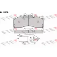 Тормозные колодки, дисковые, комплект FTE 605372 2922 7 BL2220B1 29316