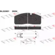 Тормозные колодки, дисковые, комплект FTE P7D33GO 605393 2929 4 BL2229D1