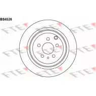 Тормозной диск FTE J5U7O6Q Z AFQM BS4526 Peugeot 806 1 -221 Минивэн 2.0 16V 136 л.с. 2000 – 2002