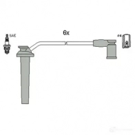 Высоковольтные провода зажигания, комплект HITACHI 134372 0E Q253P Ford Mondeo 3 (GE, B4Y) Седан 2.5 V6 24V 170 л.с. 2000 – 2007
