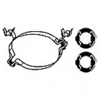 Кронштейн крепления глушителя HJS 4012588014382 1192590 82122815 2S D6L