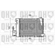 Радиатор кондиционера QUINTON HAZELL CR 6L7 Opel Astra (G) 2 Универсал 2.0 DTI 16V (F35) 101 л.с. 1999 – 2004 QCN120 C0K9P