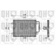 Радиатор кондиционера QUINTON HAZELL UTNCXMV Renault Megane (LA) 1 Седан 1.9 dCi (LA05. LA1F) 102 л.с. 2001 – 2003 M NVSE QCN157