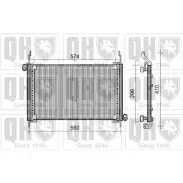 Радиатор кондиционера QUINTON HAZELL Fiat Multipla (186) 1 Минивэн 1.9 JTD 115 115 л.с. 2002 – 2010 AH04D SP92 2 QCN245