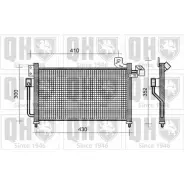 Радиатор кондиционера QUINTON HAZELL QY6E Z QCN308 664400 8UTA1